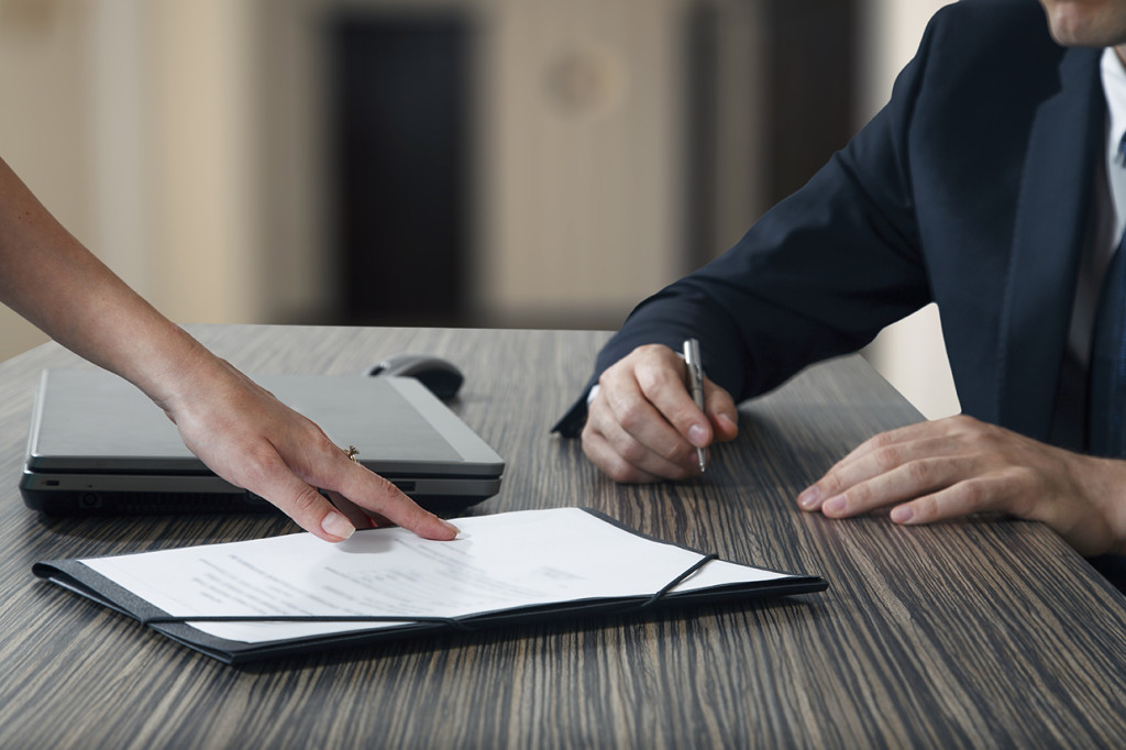 Sexual Harassment file on a table